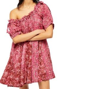 NWT FREE PEOPLE JET SET DRESS OFF SHOULDER Z102-21